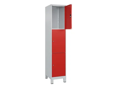 lockerkast,HxBxD 1950x400x500mm,1x3vakken,vak B 400mm,cil.-slot,voeten