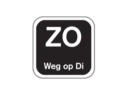 Label ZO weg op DI Zwart Afwasbaar doos 1.000st
