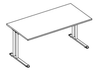 in hoogte verstelbaar bureau HxBxD 720-840x1800x800mm MP-lichtgrijs - 2