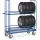 Bandenwagens 4596 400kg 1420x610mm Ral5007