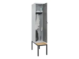 locker met bank,HxBxD 2120x400x815mm,1vak,vak B 400mm,draaigrendel