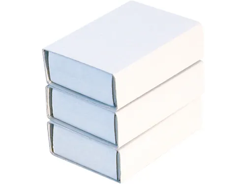 Luciferdoosjes Folia groot 110x60x20mm 12 stuks wit