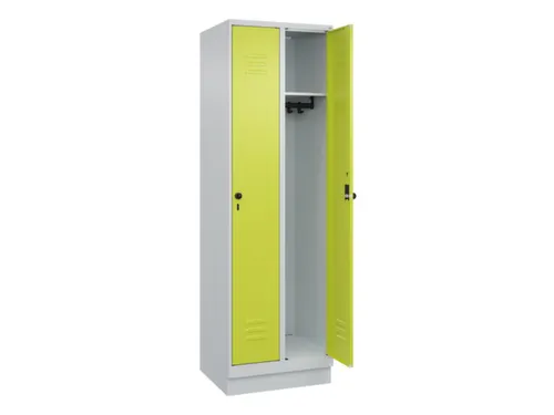 locker,HxBxD 1950x600x500mm,2vak,vak B 300mm,draaigrendel,sokkel