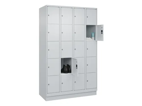 lockerkast HxBxD 1950x1200x500mm 4x5vakken cil.-slot sokkel