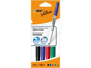 Viltstift Bic 1744 Whiteboard Rond Assorti 1.4mm Blister à 4st - 1