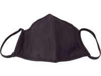 Wasbaar mondmasker, uni zwart, maat: kinderen, 5 stuks