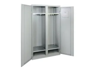 Garderobekast 1800x1000x500mm 2 Vakken Staal Romp Ral7035 - 7