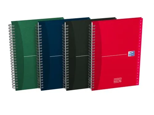 Adresboek Oxford Essentials A5 72vel dubbelspiraal assorti