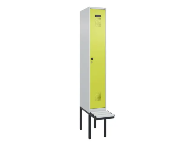 locker met bank,voor scheiding van kleding,HxBxD 2120x300x815mm,1vak