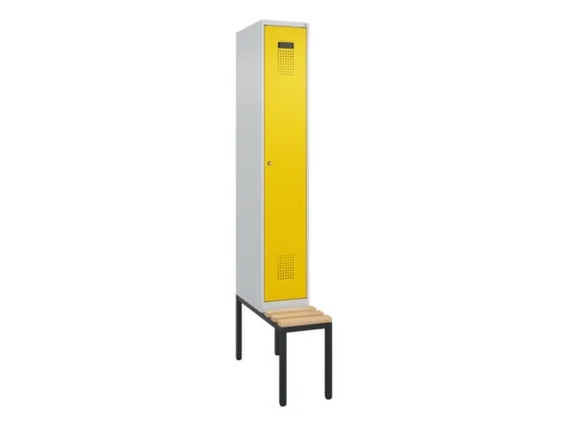 locker met bank,voor scheiding van kleding,HxBxD 2120x300x815mm,1vak