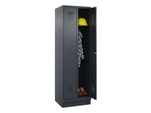 locker,HxBxD 1950x600x500mm,2vak,vak B 300mm,cil.-slot,sokkel
