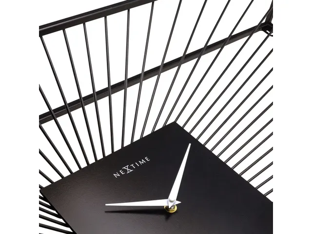 Horloge murale Nextime45x45x15 noir métal Vasco