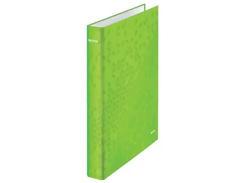 Ringband Leitz WOW A4 4-rings D-mech 25mm karton groen