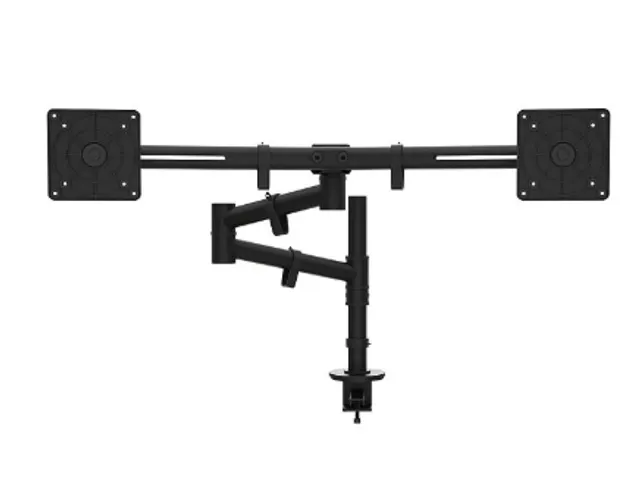 Monitorarm Viewgo Voor 2 Schermen 360° draaibaar Zwart