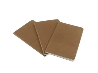 Schrift Moleskine 130x210mm blanco 160 pagina's 70gr kraft set à 3 st - 2