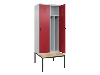 locker met bank,voor scheiding van kleding,HxBxD 2120x800x815mm,2vak - 1