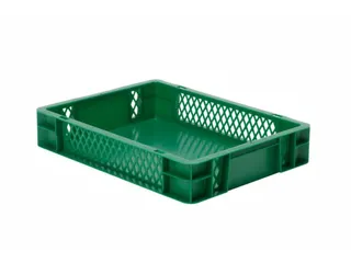 Euronorm-Stapelbak 7l 75x400x300mm Wanden Opengewerkt Bodem Gesloten - 1