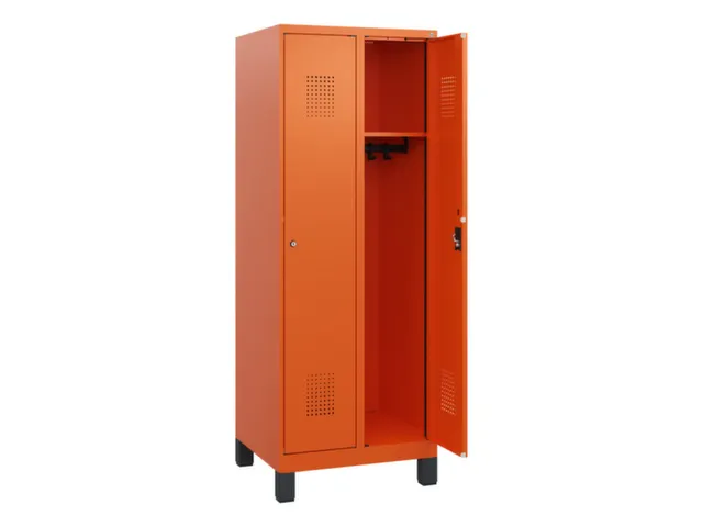 schoollocker,HxBxD 1630x600x500mm,2vak,vak B 300mm,cil.-slot,voeten