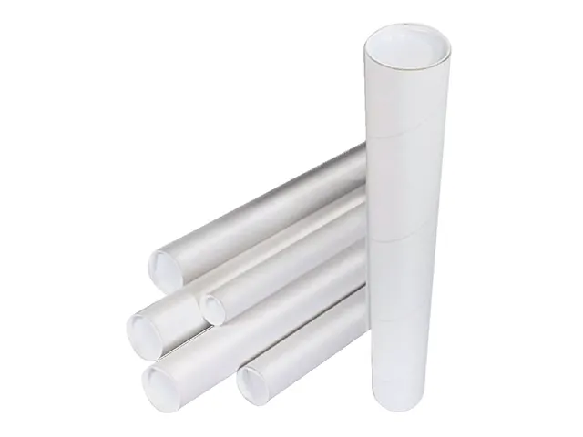 Verzendkoker CleverPack A2 450x50x1.5 met doppen wit pak à 20 stuks