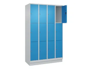lockerkast,HxBxD 1950x1200x500mm,4x3vakken,vak B 300mm,cil.-slot - 1