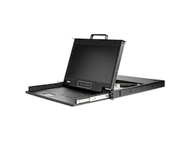 1-Port KVM Console 17 inch HD LCD Rack 1U USB QWERTY Keyboard