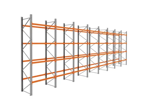 palletstelling,basis+7xaanbouw,HxBxD 4620x15500x1100mm,vakl. 3000kg