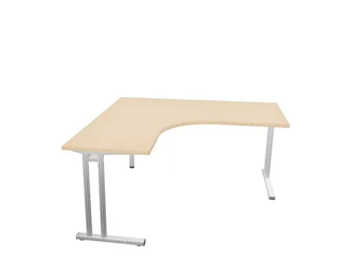 bureau in vrije vorm,HxBxD 740x1600x1600mm,vrije vorm,NE-esdoorn