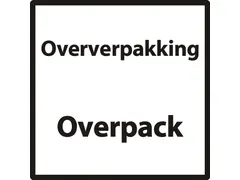 Etiket OVERVERPAKKING/OVERPACK 1000 etiketten per rol 100x100mm