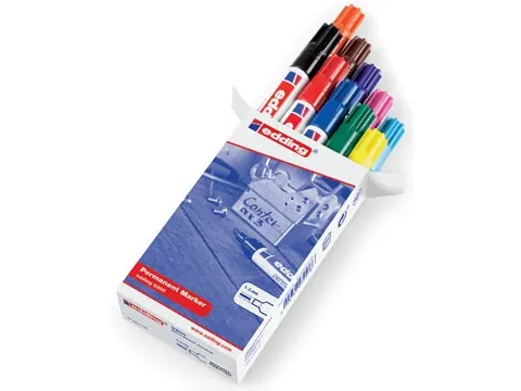 Permanent Marker E-3300 Doos Van 10 Stuks Assorti