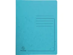 Map glanskarton 355g met veer A4 turkois