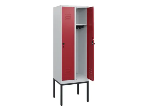 locker,HxBxD 1950x600x500mm,2vak,vak B 300mm,draaigrendel