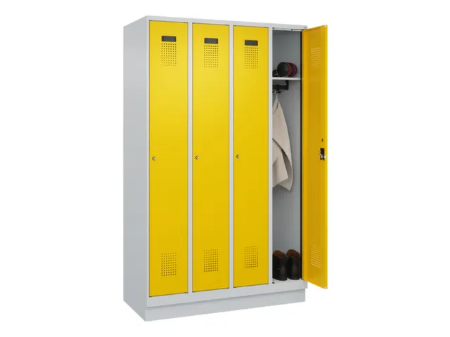 locker,HxBxD 1950x1200x500mm,4vak,vak B 300mm,cil.-slot,sokkel