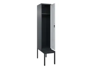 locker met bank,HxBxD 2120x400x815mm,1vak,vak B 400mm,cilinderslot - 1