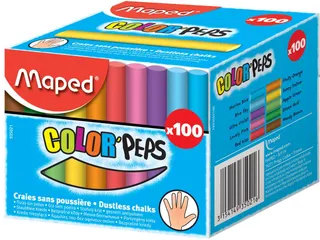 Schoolbordkrijt Maped Color'Peps doos à 100 stuks assorti - 2