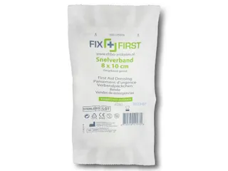 Snelverband FixFirst gerold 8x10cm 10 stuks - 1