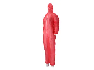 CMT Coverall met ritssluiting Non Woven PP Rood Maat XL doos 50 stuks - 1