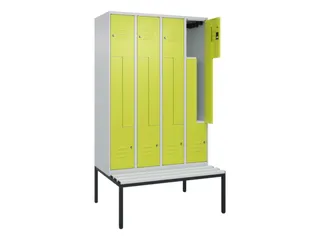 Z-garderobekast,HxBxD 2120x1200x815mm,8vak,vak B 300mm,cil.-slot - 2