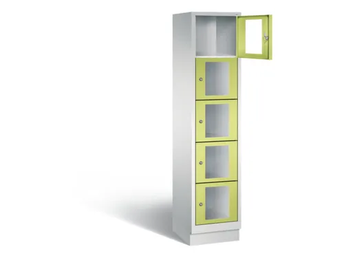 Lockerkast 1800x420x500mm 1x5 vakken Cilinderslot, Sokkel, RDS1108060