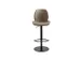 tabouret de bar,assise H 525-775mm,assise tissu sable chiné