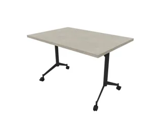 klaptafel,HxBxD 750x1200x800mm,hoekig,T-voet donkergrijs,ovale buis - 1