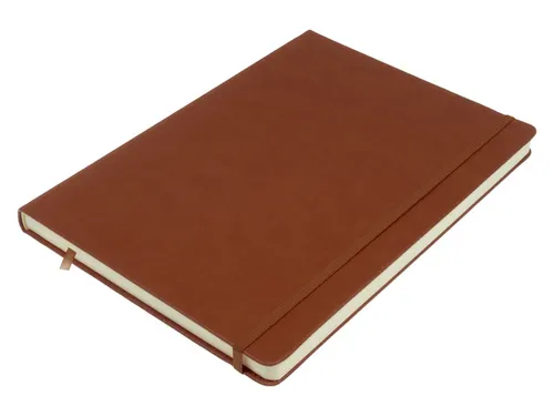Schetsboek Kangaro A4 cognac PU HC 80 vel 140gr roomwit met elastiek e