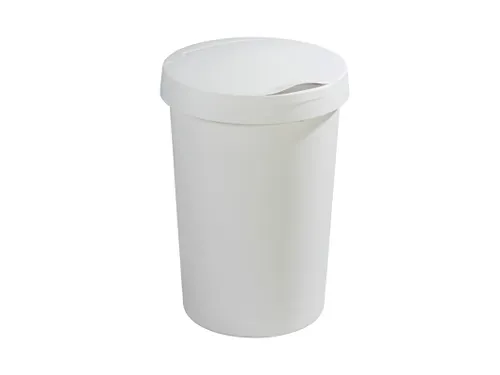 Afvalbak Twinga klepdeksel 45 Liter Wit