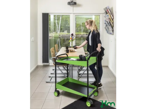 tafelwagen,draagverm. 150kg,2xrubberen mat,laadvl. LxB 690x435mm