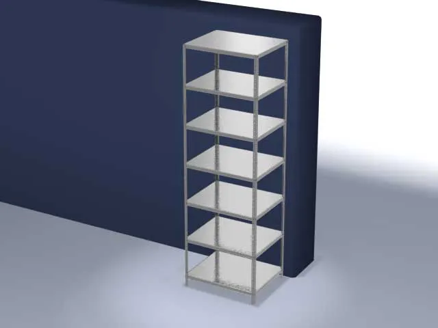 magazijnstelling,grondveld,HxBxD 3000x1000x800mm,vaklast 200kg