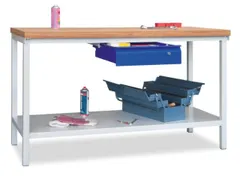 Werkbank 900x1500x700mm 1lade Frame/behuizing Ral7035 Front Ral5012