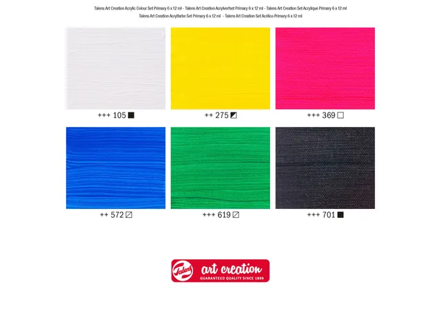 Acrylverf Talens Art Creation Primary assorti 6 tubes à 12ml
