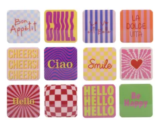 Decobordjes Decoris MDF 9.5x9.5cm assorti - 3