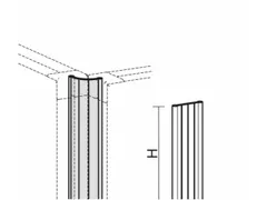 hoekverbinding,v. kantoor-scheidingswand,H 1200mm