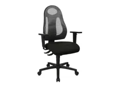 Bureaustoel,Synchroonmech.,M. Armleuningen,Zitting Stof Zwart