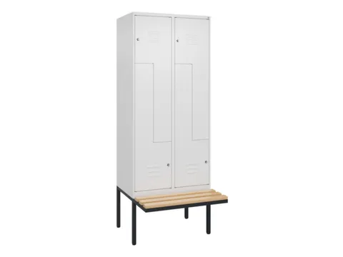 Z-garderobekast,HxBxD 2120x800x815mm,4vak,vak B 400mm,cil.-slot